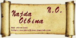 Najda Olbina vizit kartica